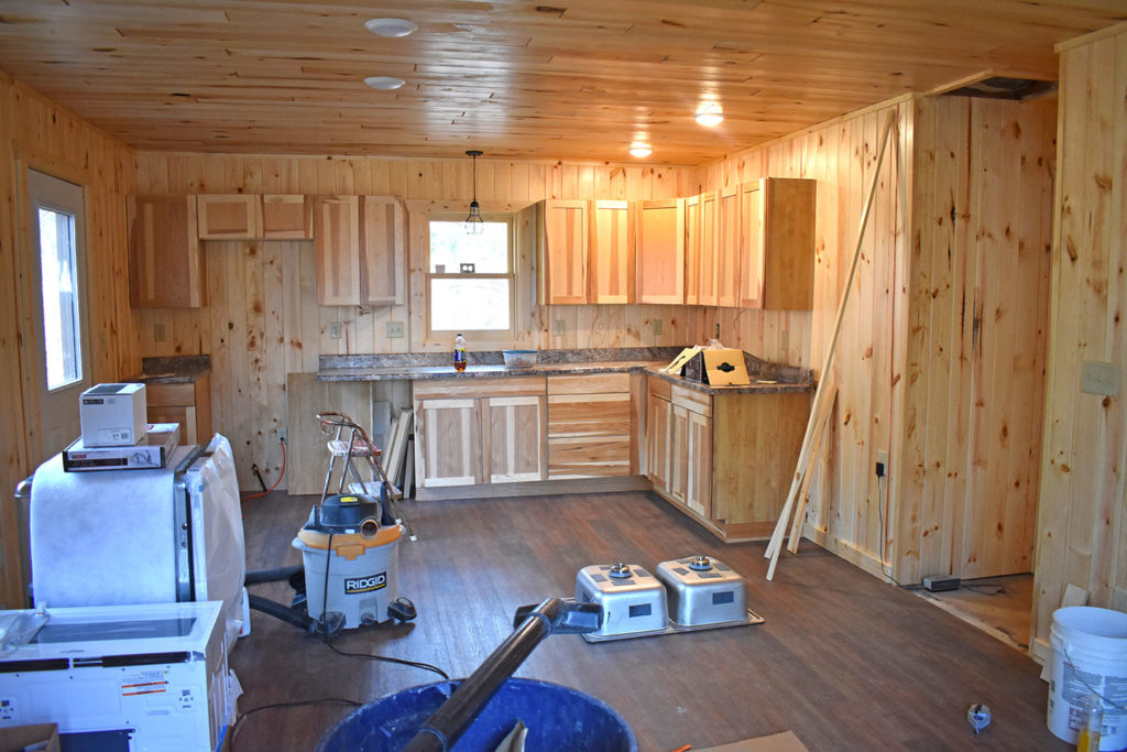 Next up is the installation of the new kitchen sink.